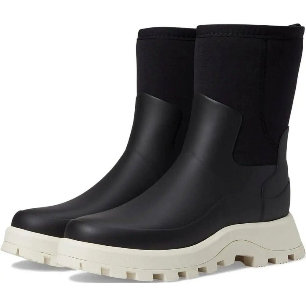 Hunter City Explorer Neoprene Short Black Rain Boots Waterproof EU 42 US 10 NIB
